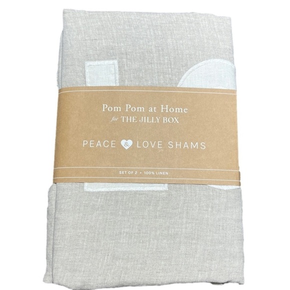 [Pom Pom at Home] Love & Peace Linen Shams - Picture 4 of 5